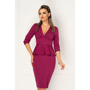 Rochie MBG eleganta conica cu peplum in talie