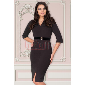 Rochie office Vessmary cu curea in talie