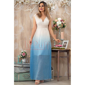 Rochie Pretty Girl de seara lunga din crepe in degrade