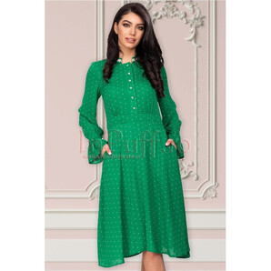 Rochie verde cu buline Moze