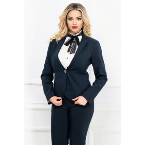 Sacou InPuff office bleumarin cambrat din bumbac