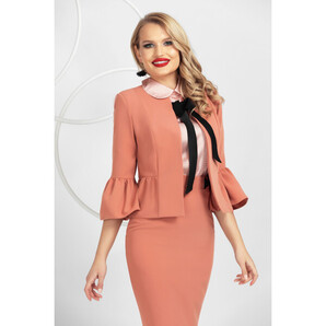 Blazer Pretty Girl somon cu volan la maneca si tiv