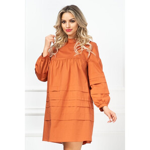 Rochie de gravida Xara caramizie din bumbac