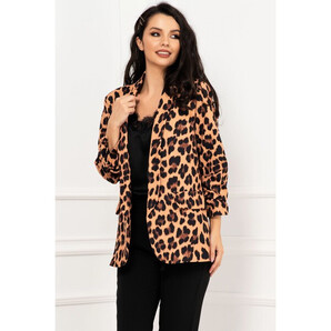 Sacou dama elegant cu imprimeu leopard