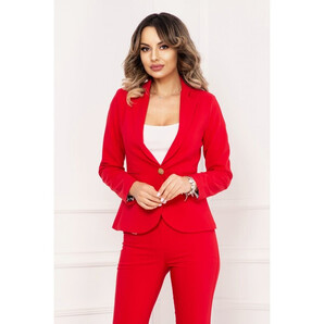 Sacou dama InPuff office rosu cambrat