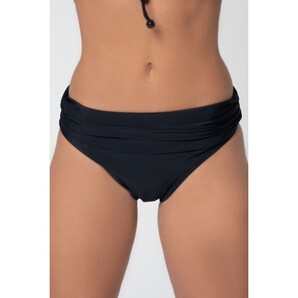 Slip costum de baie negru cu talie inalta