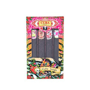 Set cadou Cuba Jungle (Apa de parfum Tiger 35 ml + Apa de parfum Snake 35 ml + Apa de parfum Zebra 35 ml + Apa de parfum Heartbreaker 35 ml), pentru femei