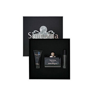 Set cadou Salvatore Ferragamo Signorina Misteriosa (Apa de parfum 100 ml + Lotiune de corp 50 ml + Apa de parfum 10 ml), pentru femei