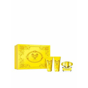 Set cadou Versace Yellow Diamond (Apa de toaleta 50 ml + Lotiune de corp 50 ml + Gel de dus 50 ml), pentru femei