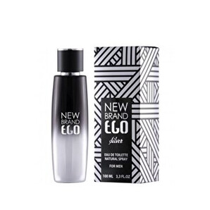 Apa de toaleta New Brand Perfumes Ego Silver, 100 ml, pentru barbati