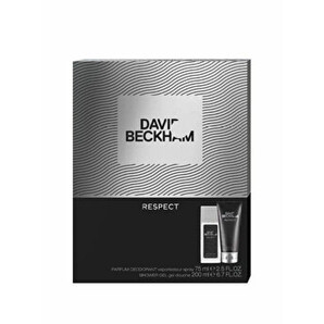 Set cadou David Beckham Respect (Deospray natural 75 ml + Gel de dus 200 ml), pentru barbati