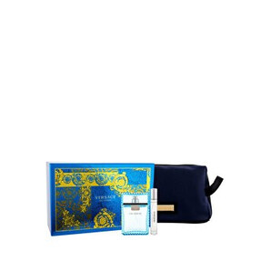 Set cadou Versace Man Eau Fraiche (Apa de toaleta 100 ml + Apa de toaleta 10 ml + Geanta cosmetice), pentru barbati