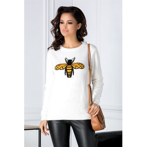 Bluza Bee alba cu albinuta