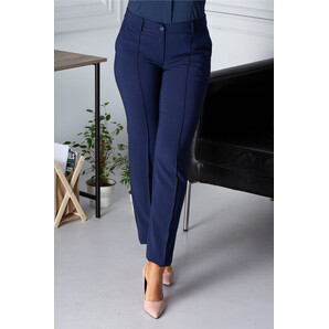 Pantaloni LaDonna office bleumarin cu dunga