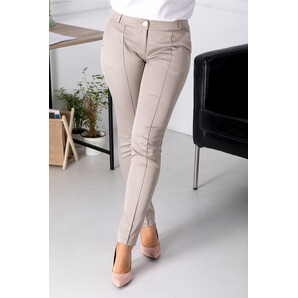 Pantaloni Pery bej cu dunga