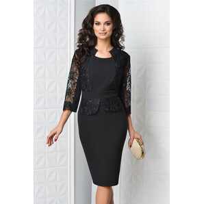 Rochie Anaya neagra de ocazie cu dantela