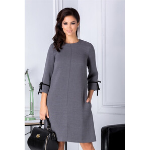 Rochie Brise office gri croi lejer