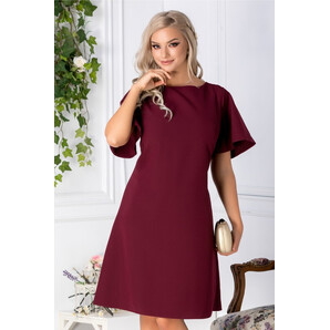 Rochie Devon bordo evazata eleganta