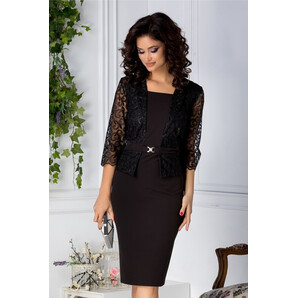 Rochie Herta neagra cu dantela de ocazie