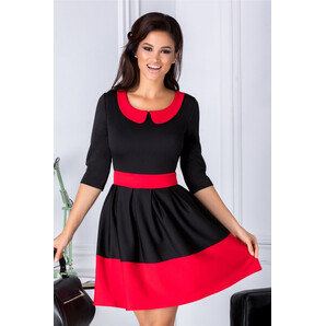 Rochie Karan negru cu rosu in clos