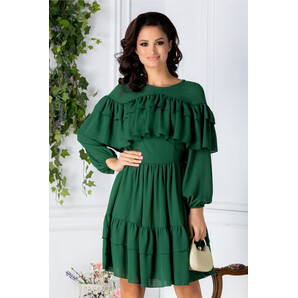 Rochie LaDonna Daisy verde cu volanase