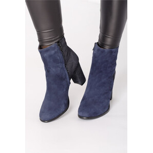 Botine Bell bleumarin cu buline albe