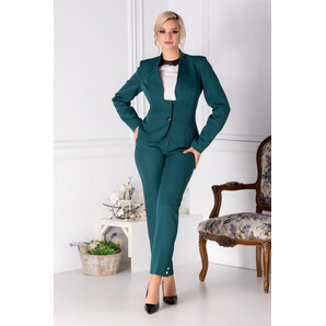 Compleu Leonard Collection verde sacou si pantaloni