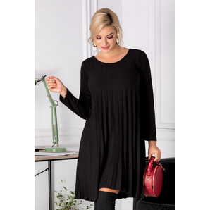 Rochie Abby neagra plisata