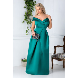 Rochie Daciana eleganta verde lunga