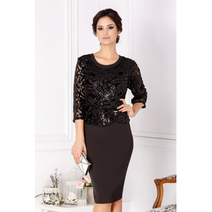 Rochie Dariana neagra cu paiete