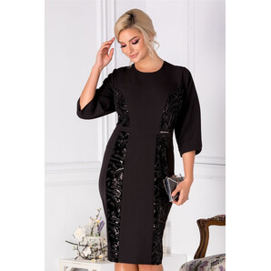 Rochie Grace conica cu paiete neagra