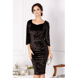 Rochie Melissa din catifea neagra cu paiete