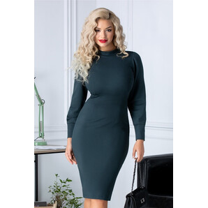 Rochie Moze smart casual verde