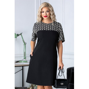 Rochie Sore neagra cu tul brodat