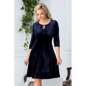 Rochie Velvet bleumarin inchis din catifea