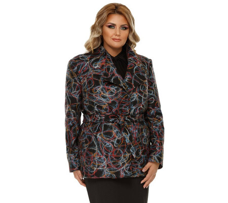 Jachetă Plus Size Eliana Multicoloră