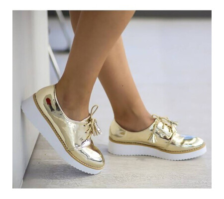 Pantofi Casual Bomber Aurii