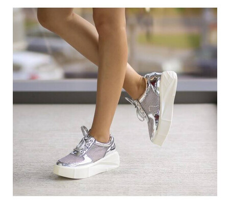 Pantofi Sport Mesa Argintii