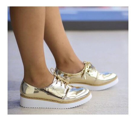 Pantofi Casual Bomber Aurii