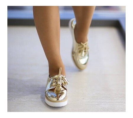 Pantofi Casual Bomber Aurii