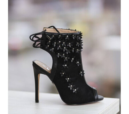 Botine Flora Negre