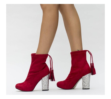 Botine Selma Rosii