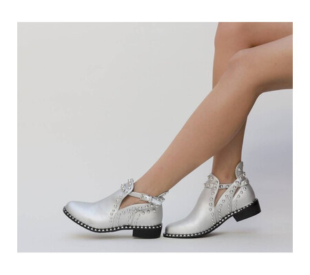 Pantofi Casual Anca Argintii