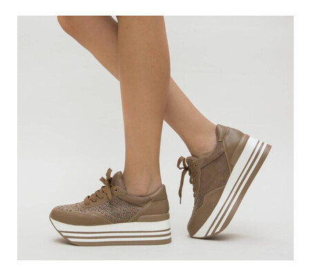 Pantofi Casual Pandel Khaki