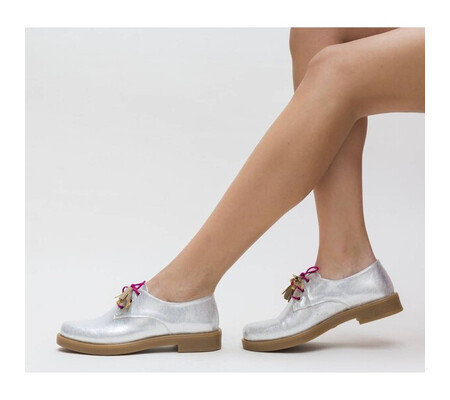 Pantofi Casual Tehno Argintii