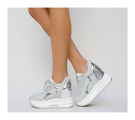 Pantofi Sport Way Argintii