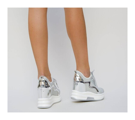 Pantofi Sport Way Argintii