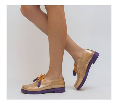 Pantofi Casual Tehno Aurii