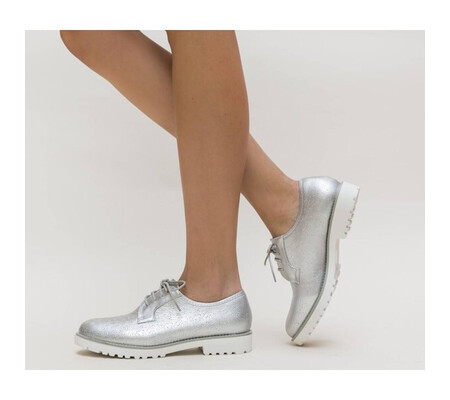 Pantofi Casual Boga Argintii