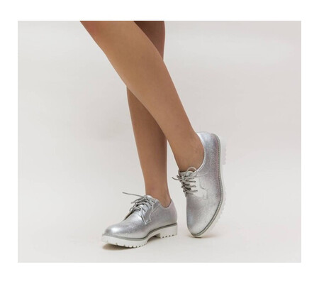 Pantofi Casual Boga Argintii